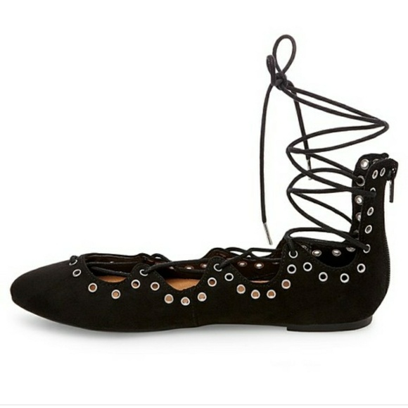 DV Angelique black flats, lace up, NWT - Picture 2 of 8